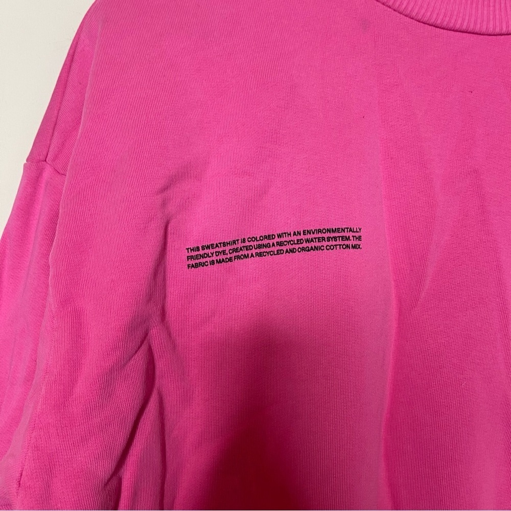 PANGAIA Lightweight recycled cotton sweatshirt in pink sz M - Picture 2 of 10